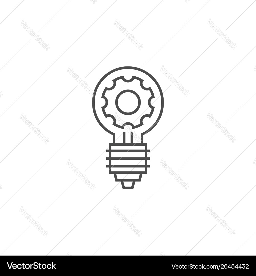 Global solution line icon Royalty Free Vector Image
