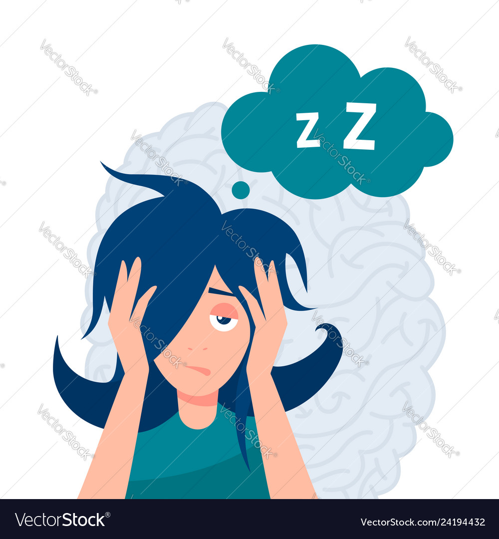 Insomnia Concept In Simple Flat Style Royalty Free Vector Insomnia Concept In Simple Flat Style Royalty Free Vector