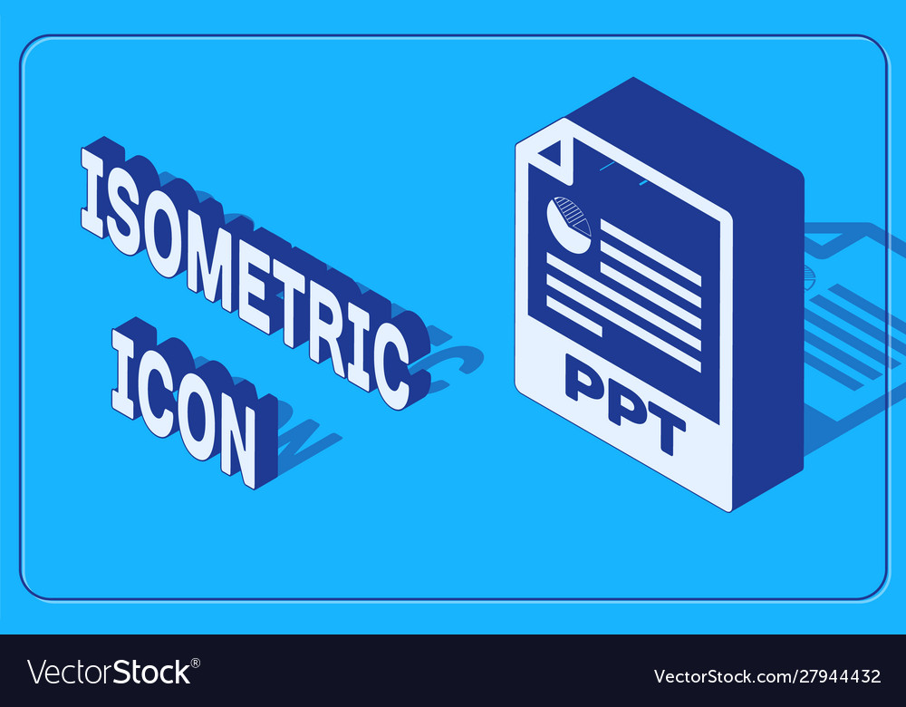 isometric-ppt-file-document-download-ppt-button-vector-image