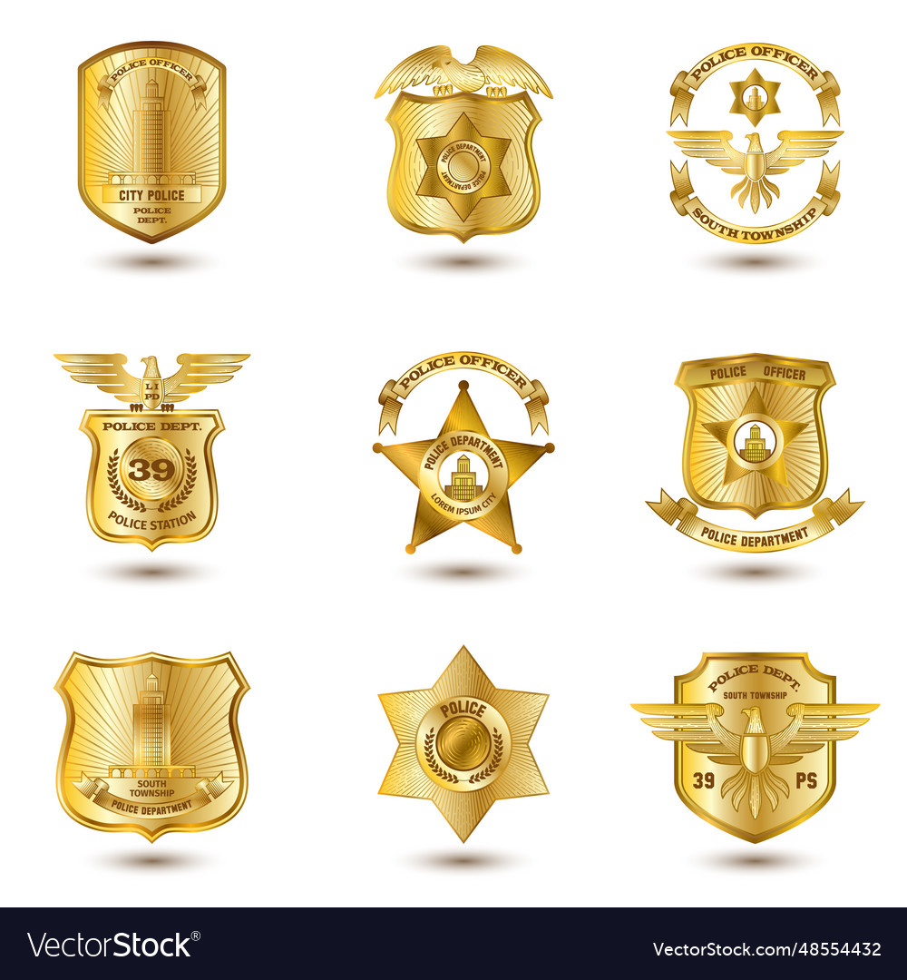 Police badges gold