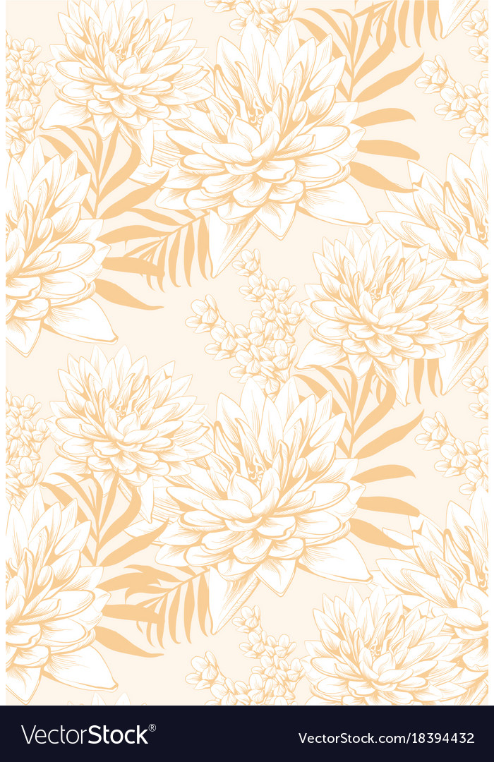 Vintage tropic floral pattern Royalty Free Vector Image