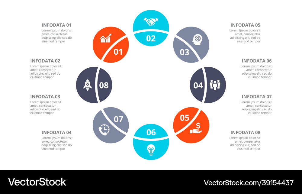 Circle element for infographic template Royalty Free Vector