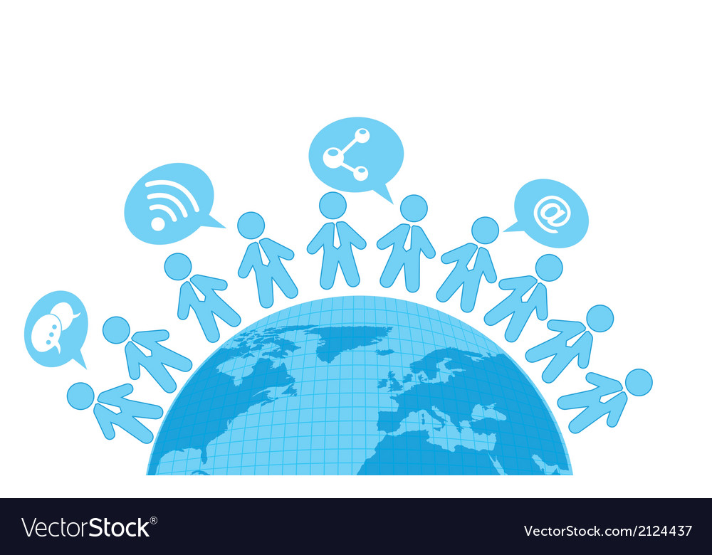 Connection conceptual over white background Vector Image