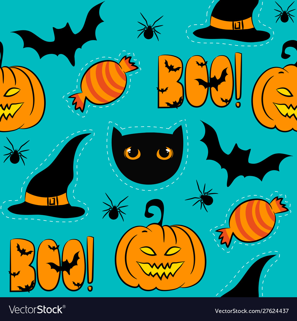 Halloween seamless pattern baground