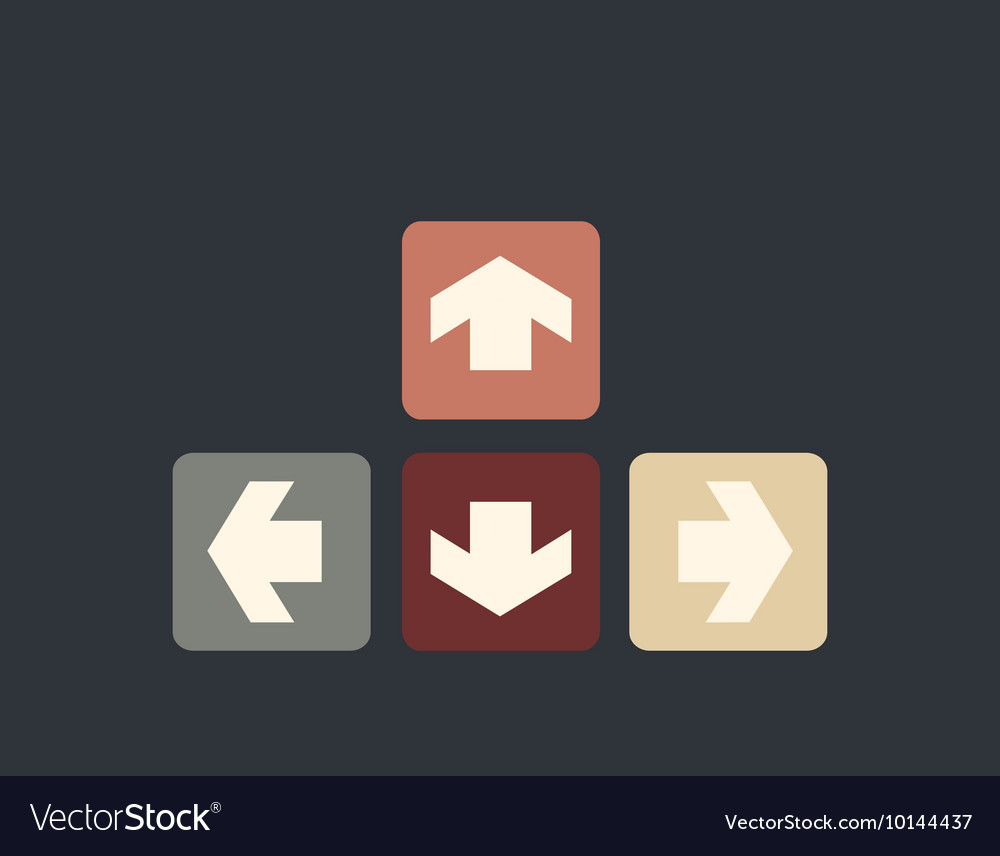 Plain square arrow icons