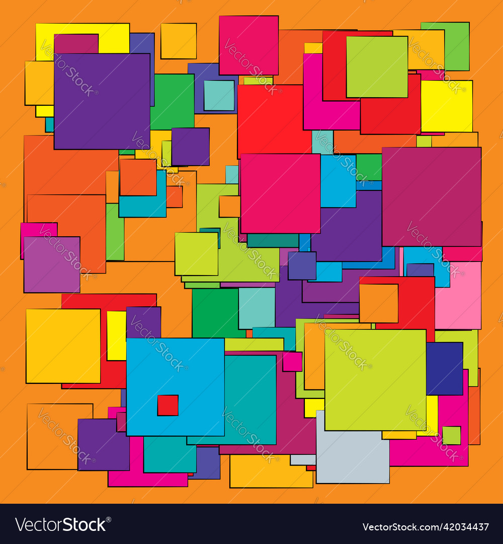 Random scattered squares pattern texture element vector image Random scattered squares pattern texture element