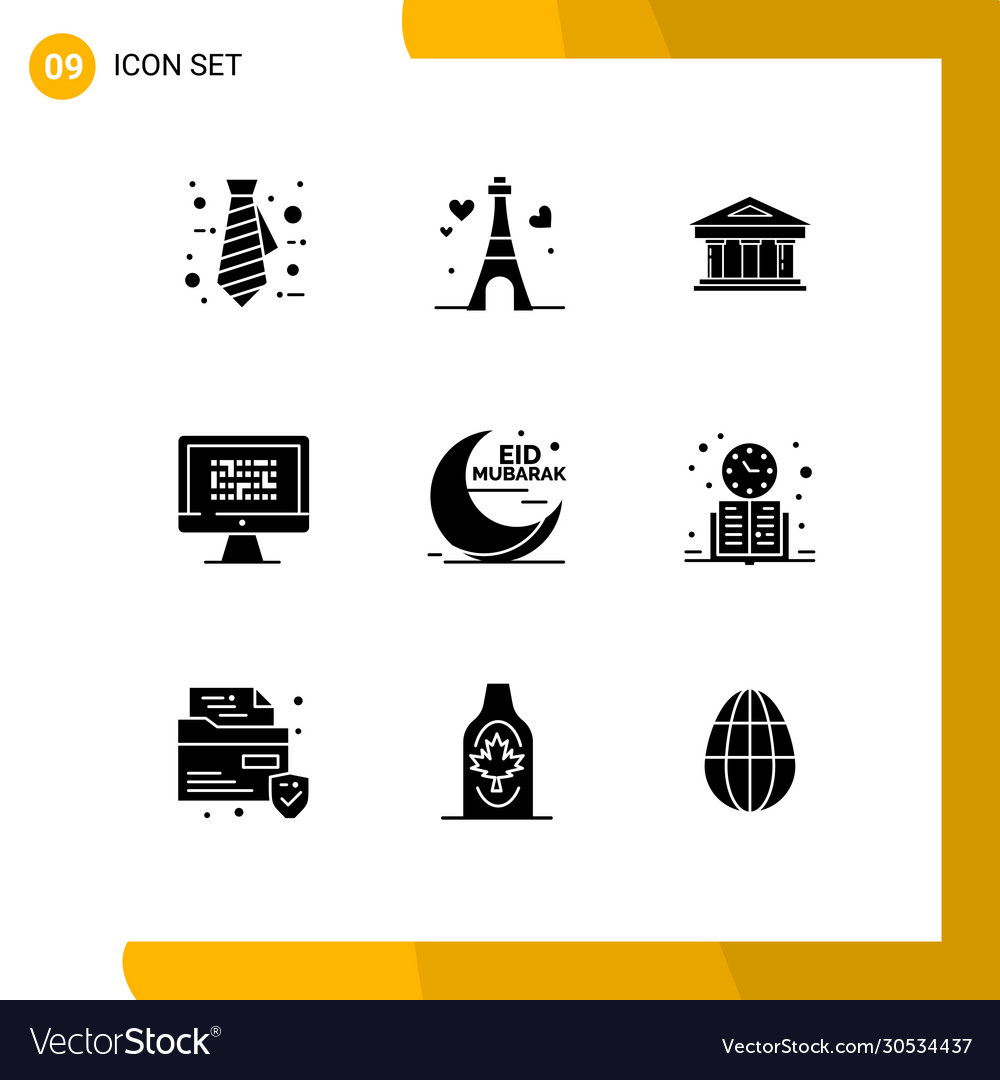 Set 9 modern ui icons symbols signs