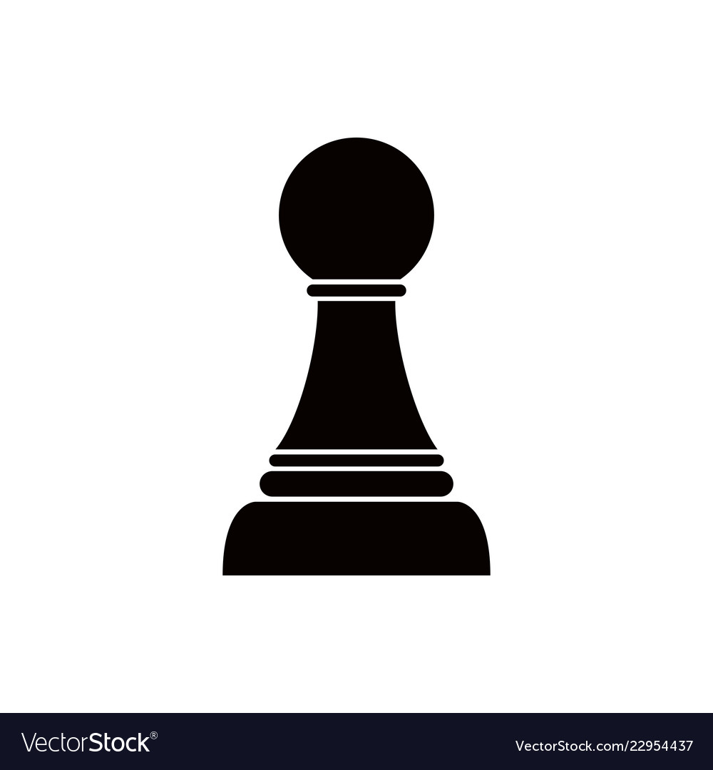 Silhouette of a pawn chess piece Royalty Free Vector Image