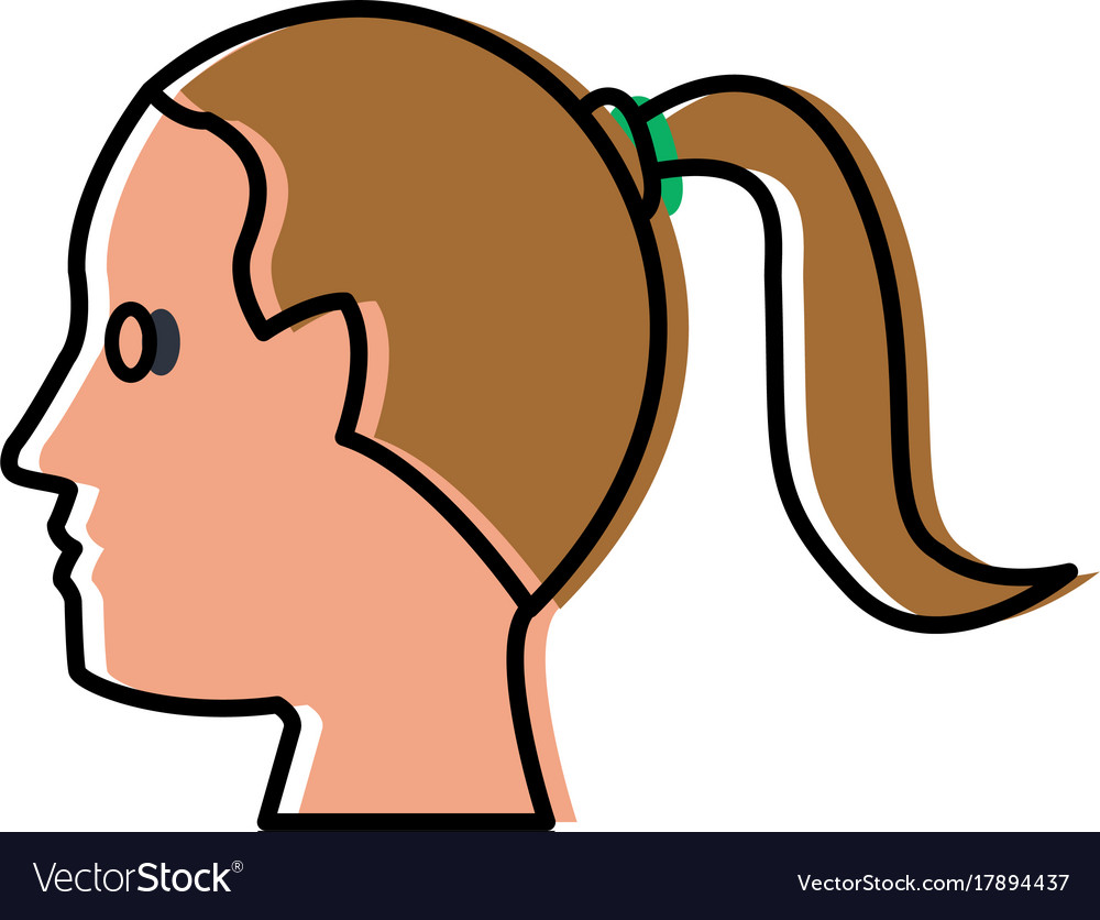 Woman Head Silhouette Royalty Free Vector Image 3450