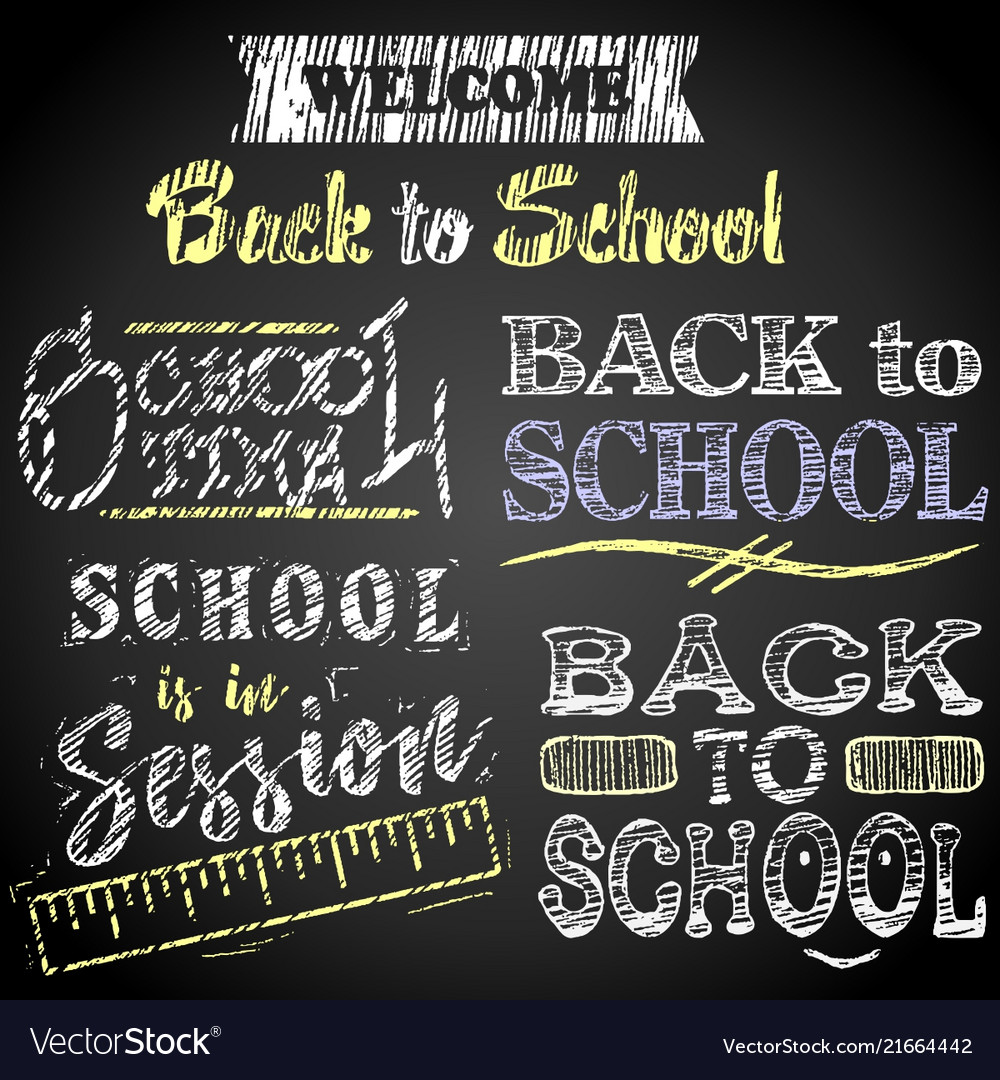 Back to school titles Royalty Free Vector Image