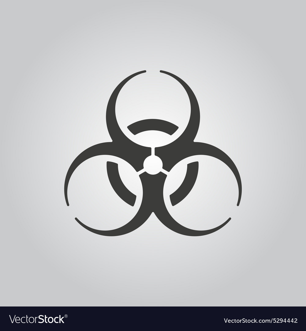 Biohazard icon symbol flat