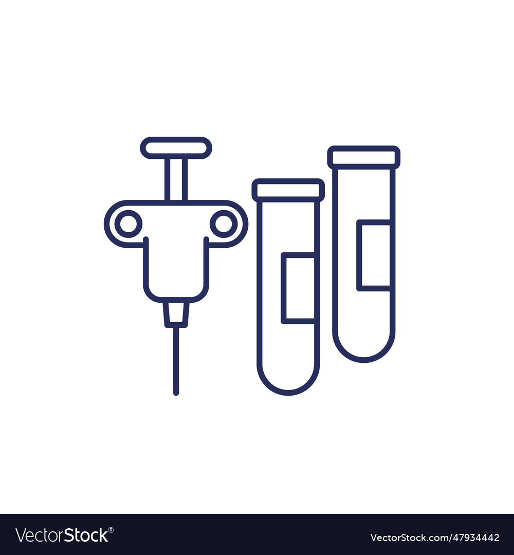 Biopsy procedure line icon