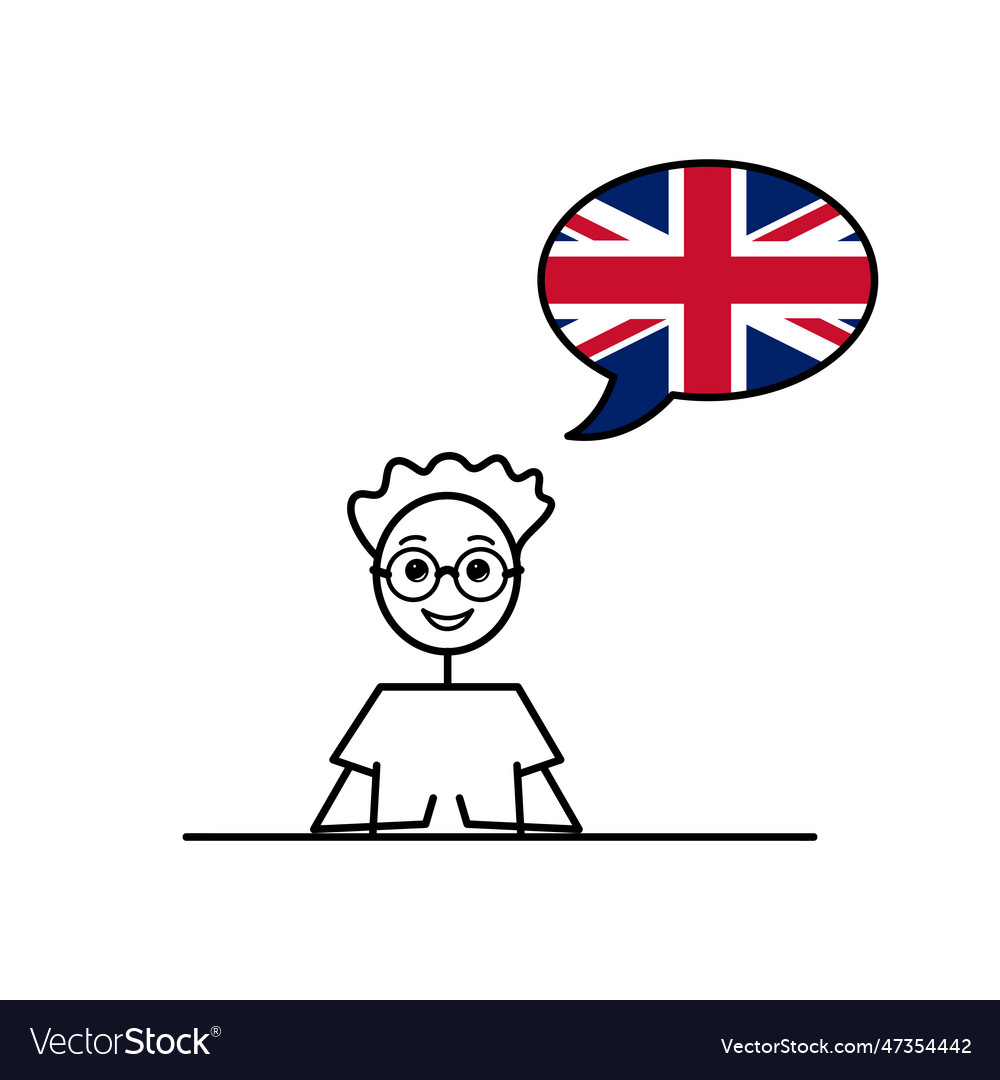 British english great britain english cartoon Vector Image