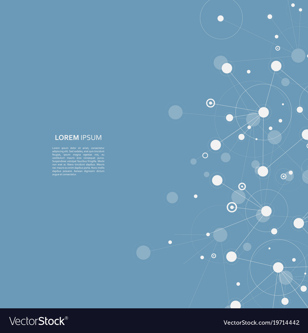 Connection science molecule background Royalty Free Vector