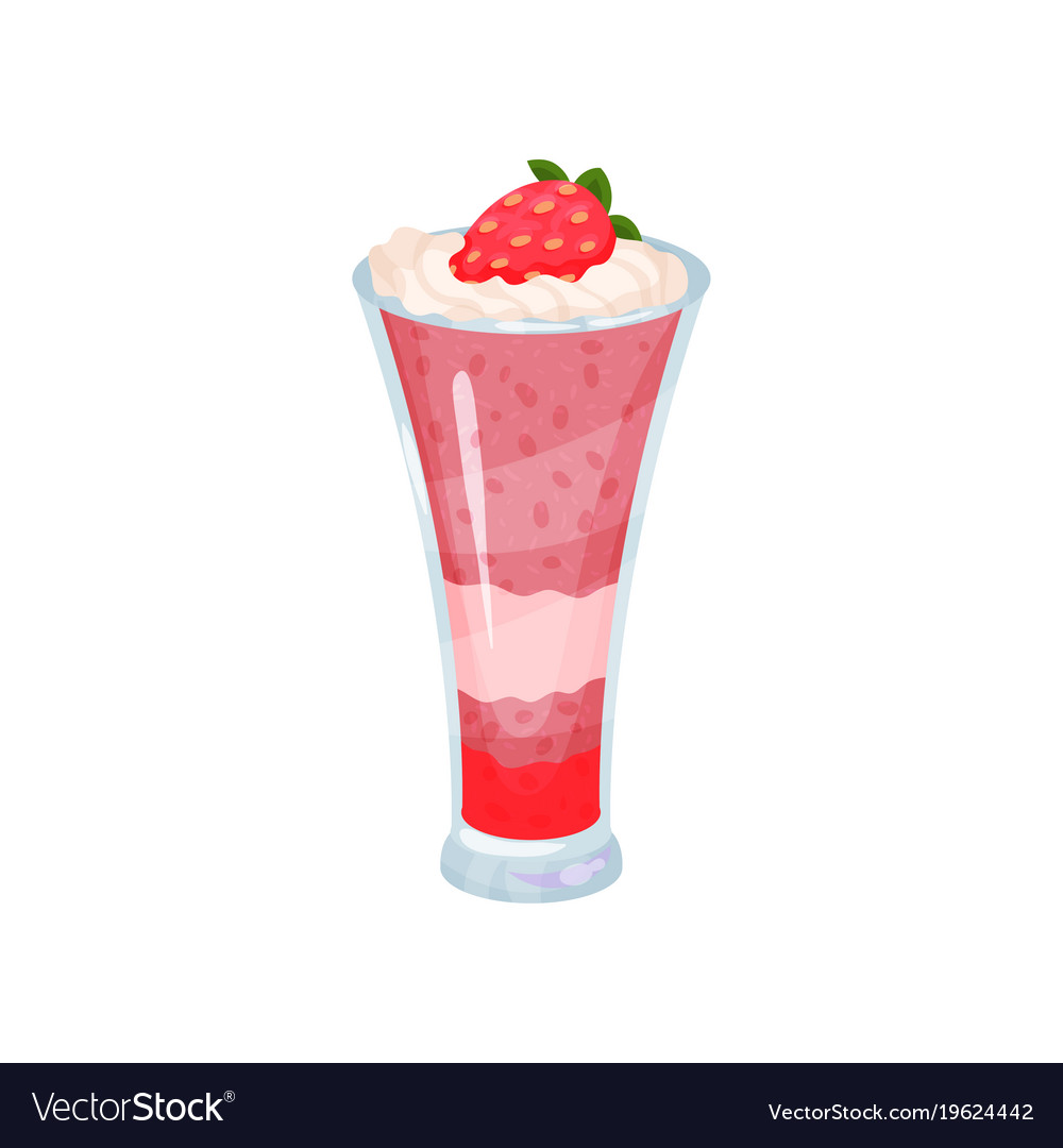 Fresh strawberry smoothie in glasshealthy