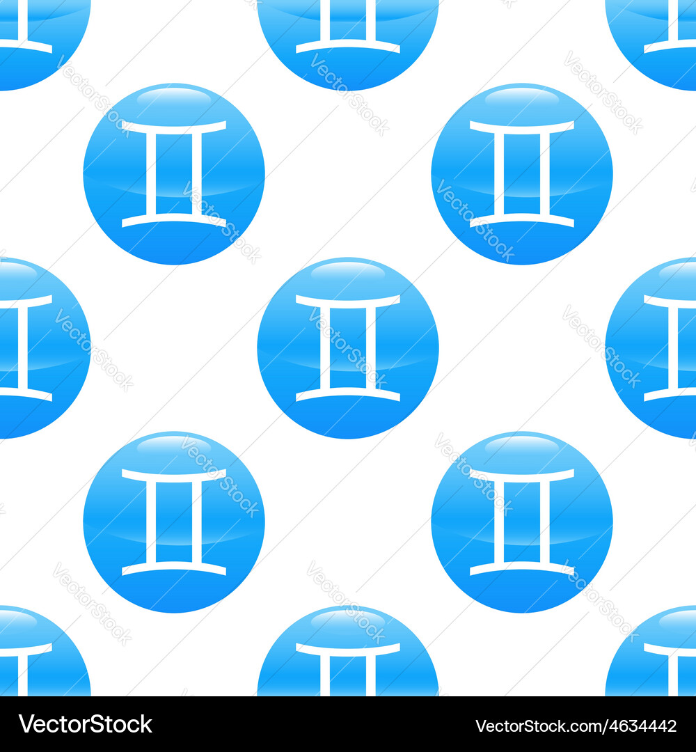 Gemini sign pattern Royalty Free Vector Image - VectorStock