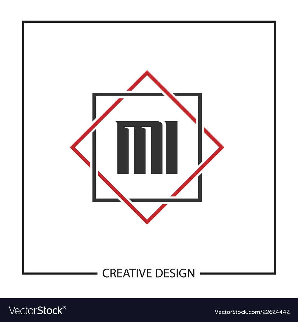 Original Brief mi Logo Vorlage Design