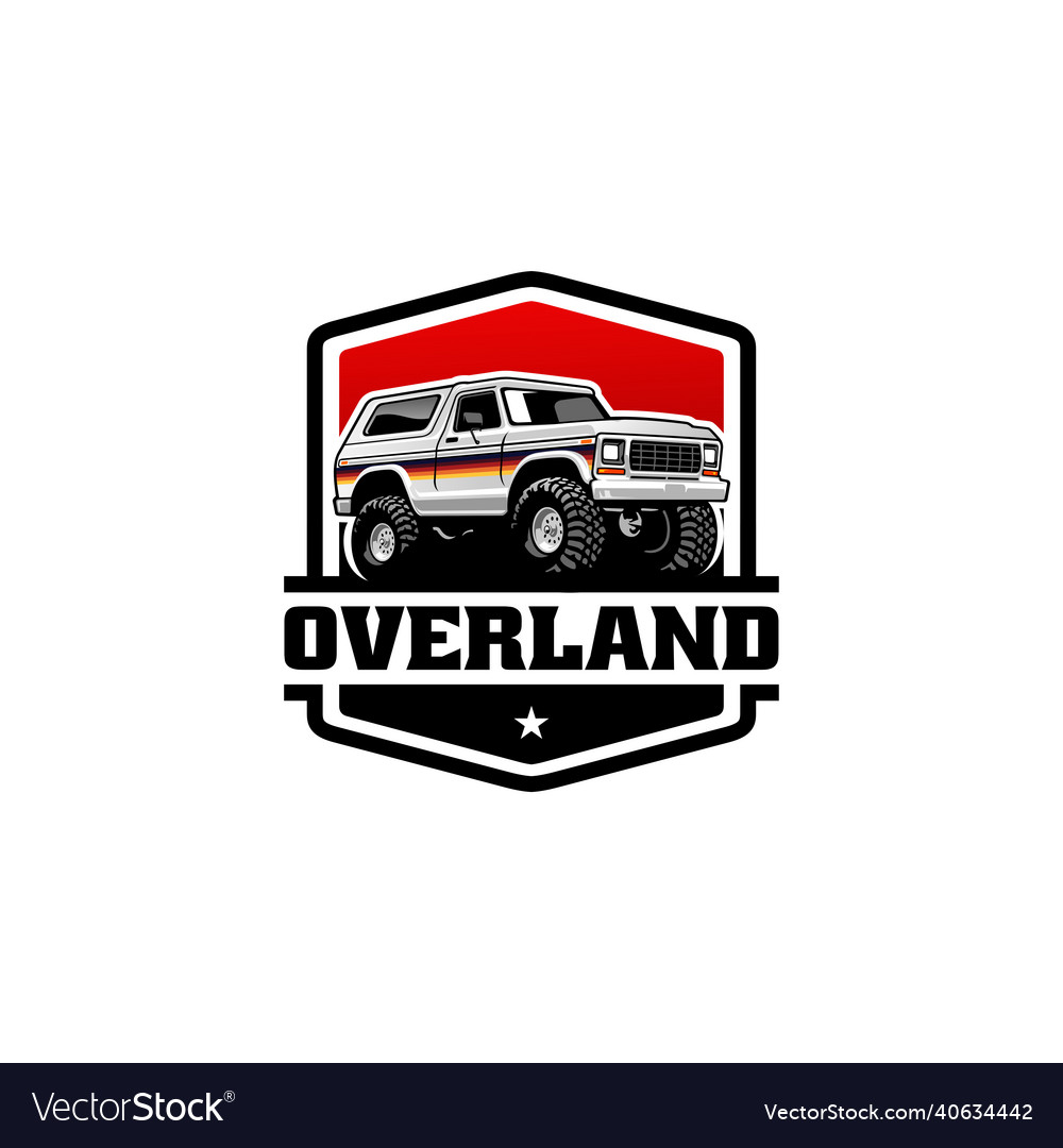 Old retro truck logo vector image Old retro truck logo