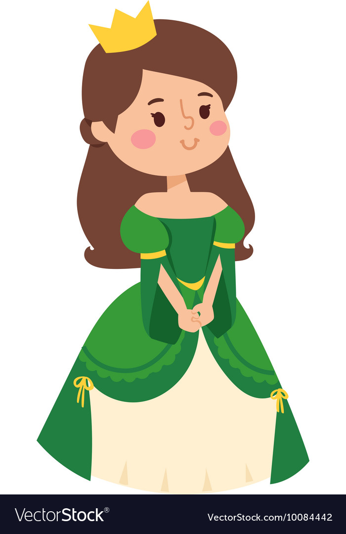 Princess character isolated Royalty Free Vector Image