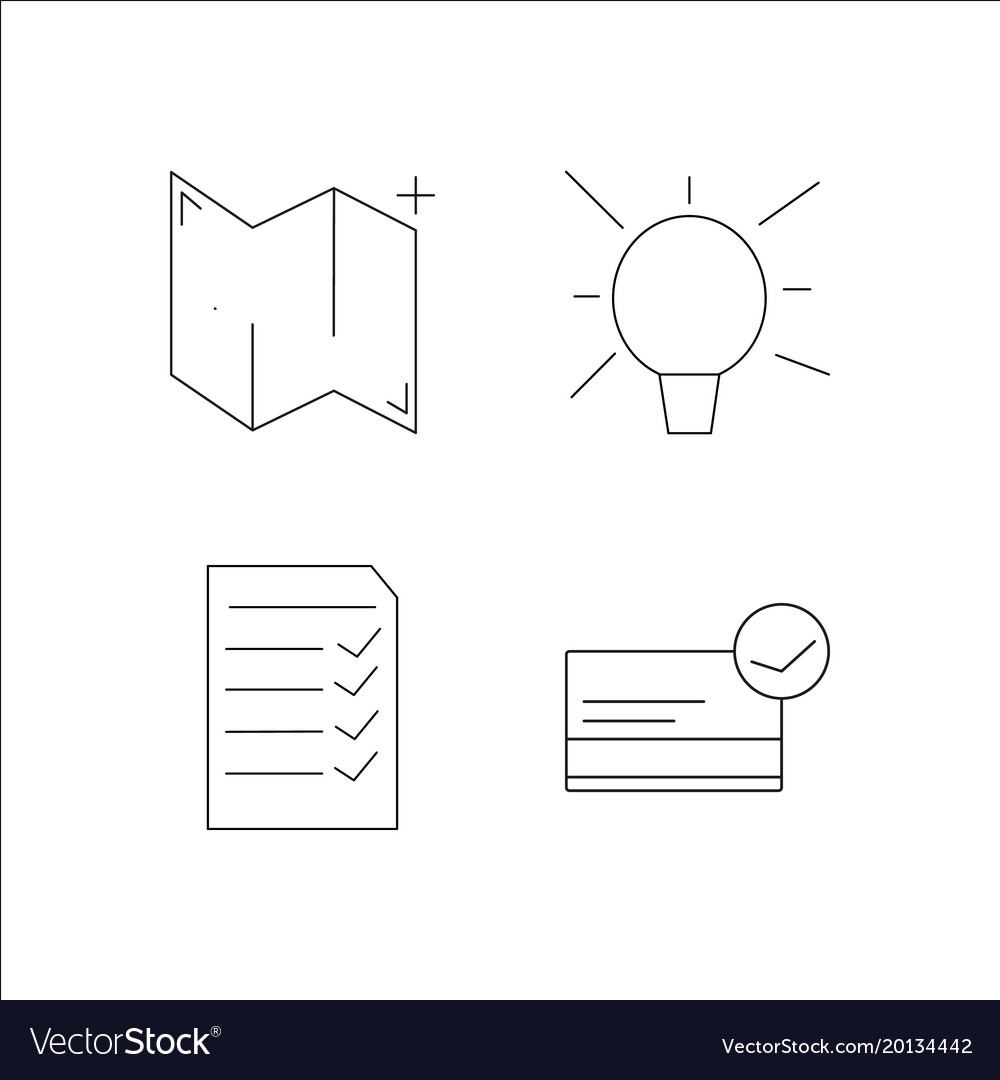 Web simple linear icon setsimple outline icons