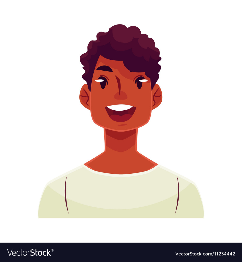 Young african man face wow facial expression Vector Image