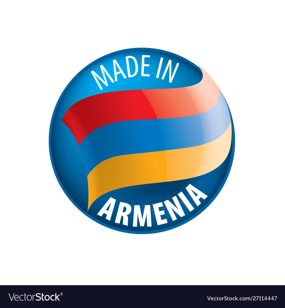 Armenia flag on a white