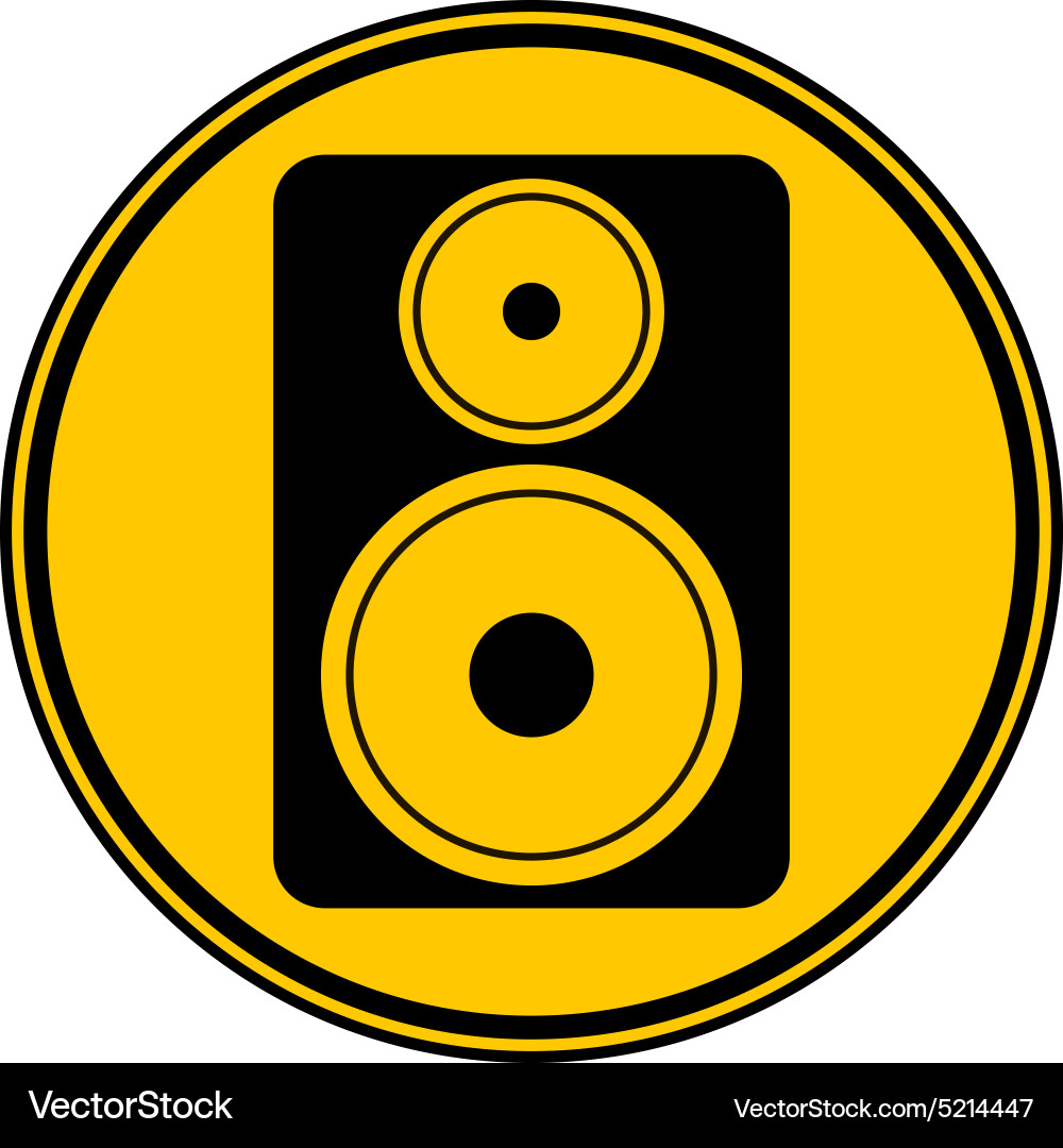 Audio speaker button Royalty Free Vector Image