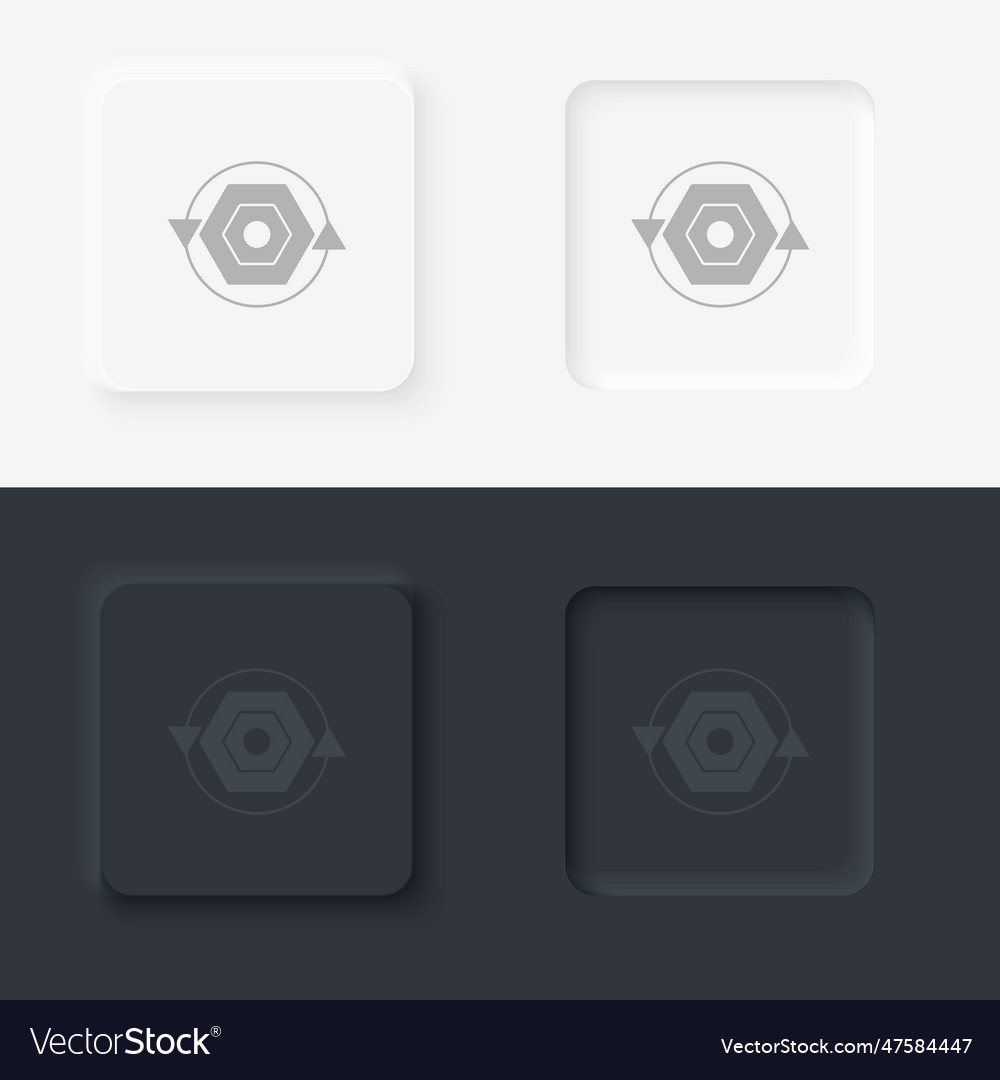 Bioinformatics neomorphism style icon Royalty Free Vector