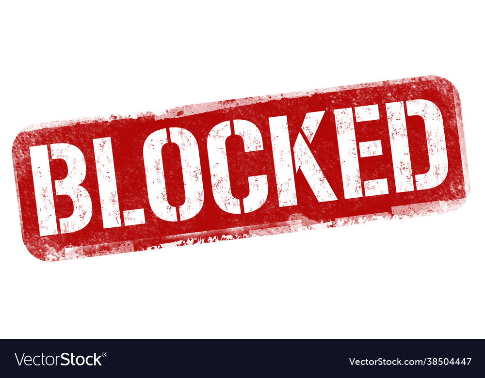 Blocked grunge rubber stamp Royalty Free Vector Image