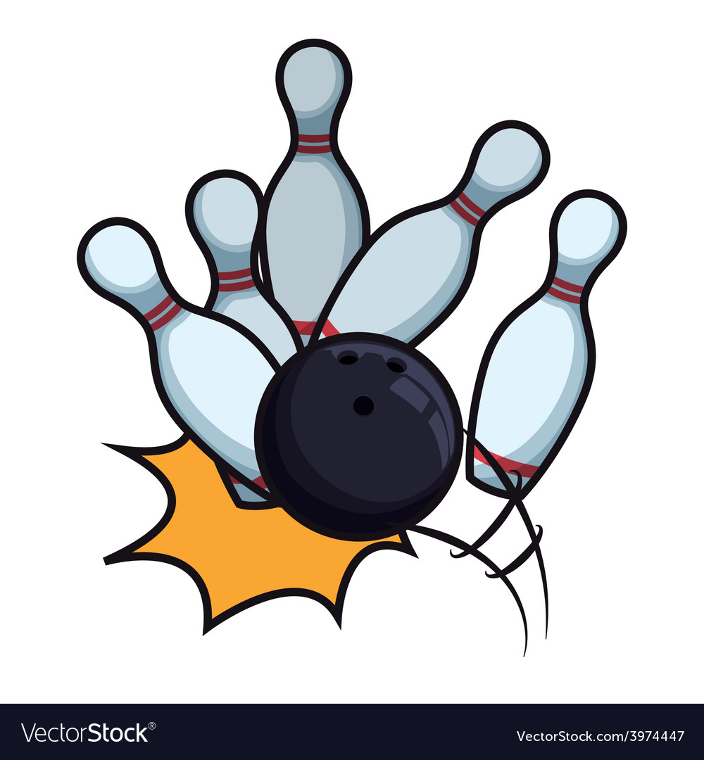 Bowling sport Royalty Free Vector Image - VectorStock