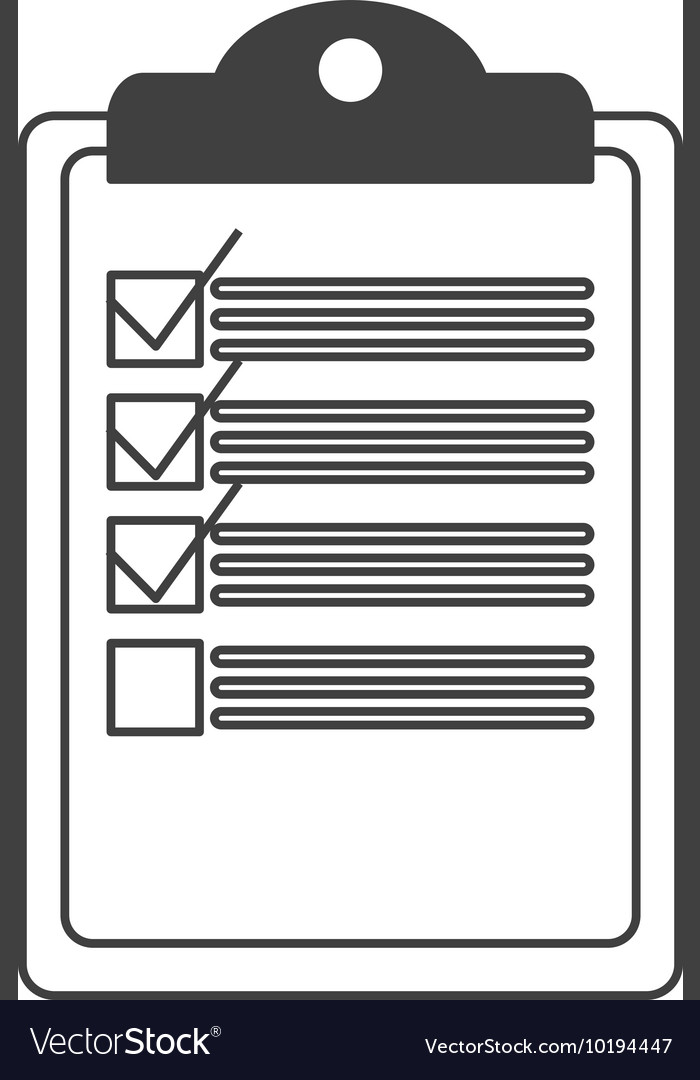 Clipboard with check list icon