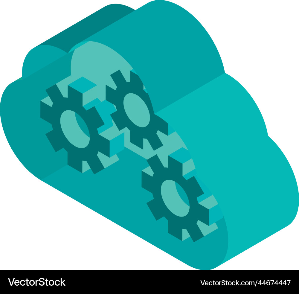 Cloud storage settings Royalty Free Vector Image