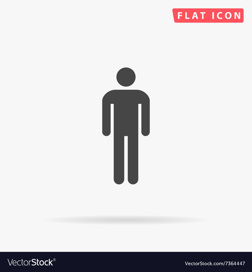 Man simple flat icon Royalty Free Vector Image