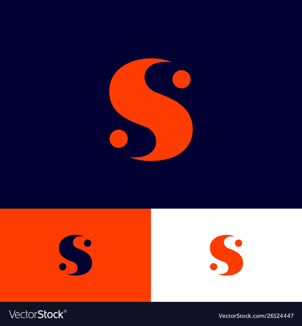 Monogram s illusion with dots web ui icon