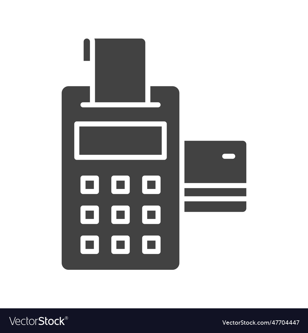 Payment terminal icon image Royalty Free Vector Image
