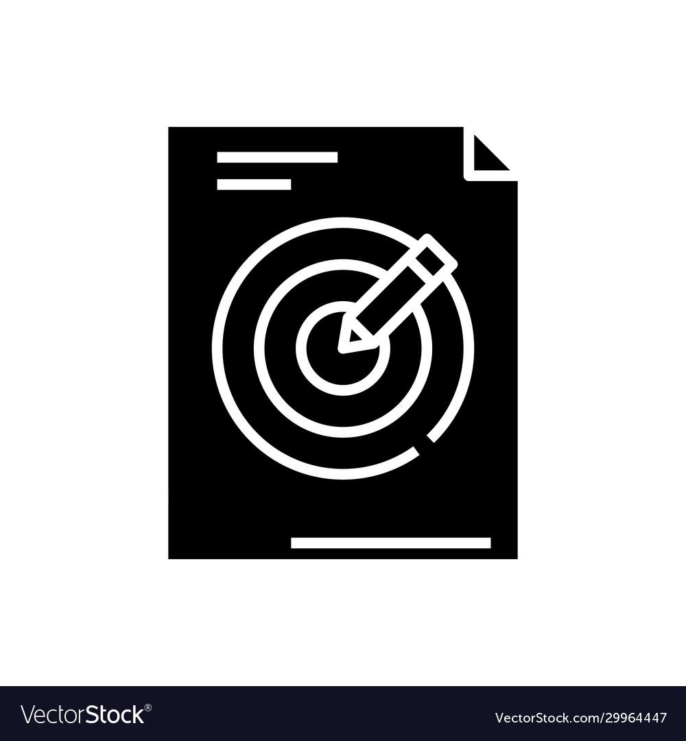 Productive goal black icon concept