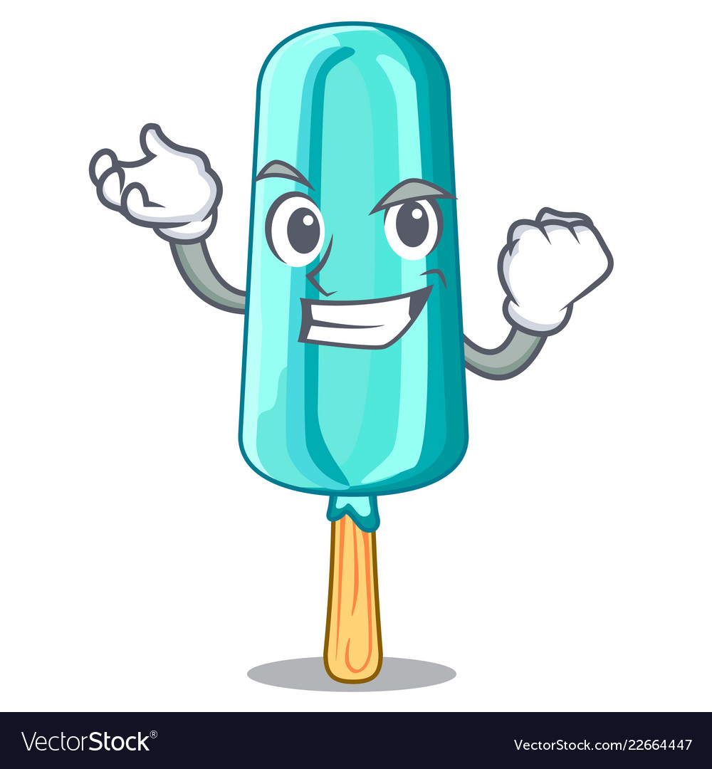 Successful ice cream thee character shaped cherry Vector Image