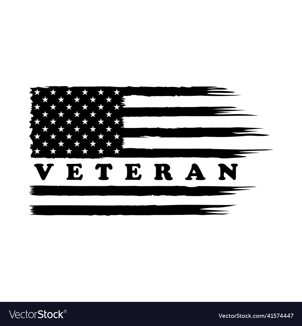 Veteran us flag Royalty Free Vector Image - VectorStock