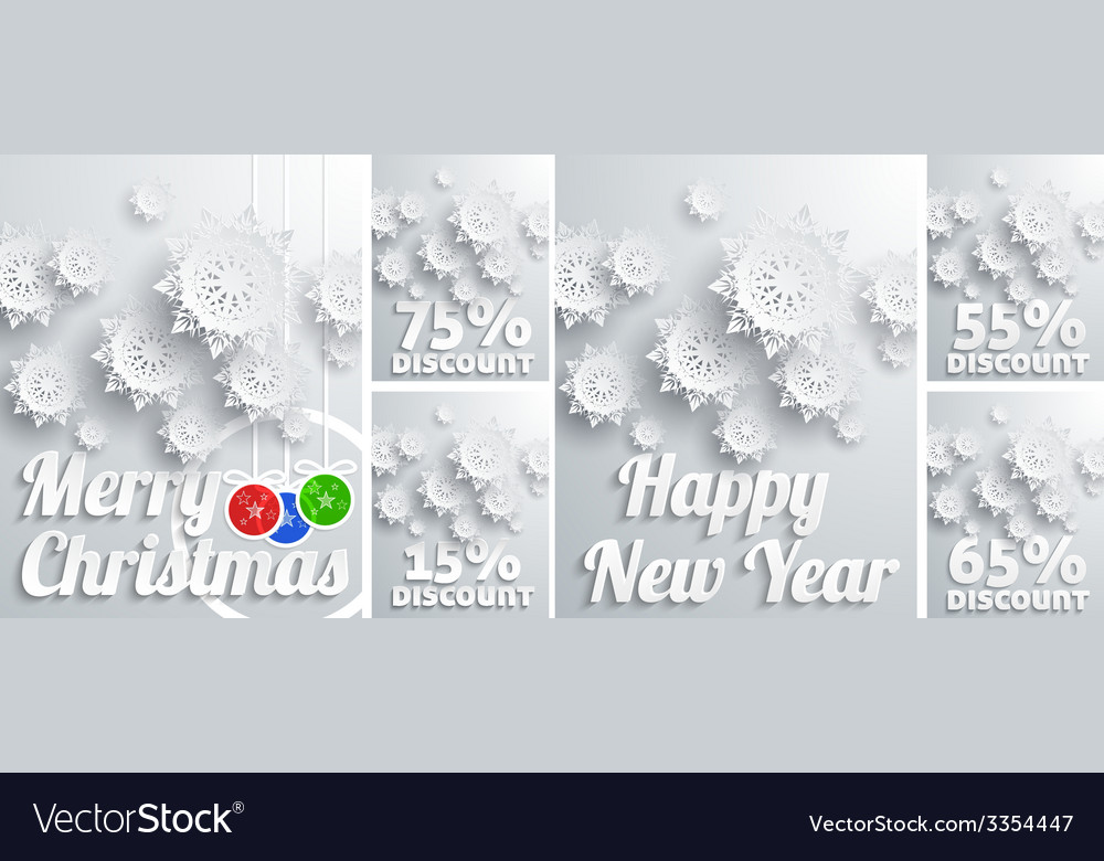 Winter holiday sales background with snowflakes