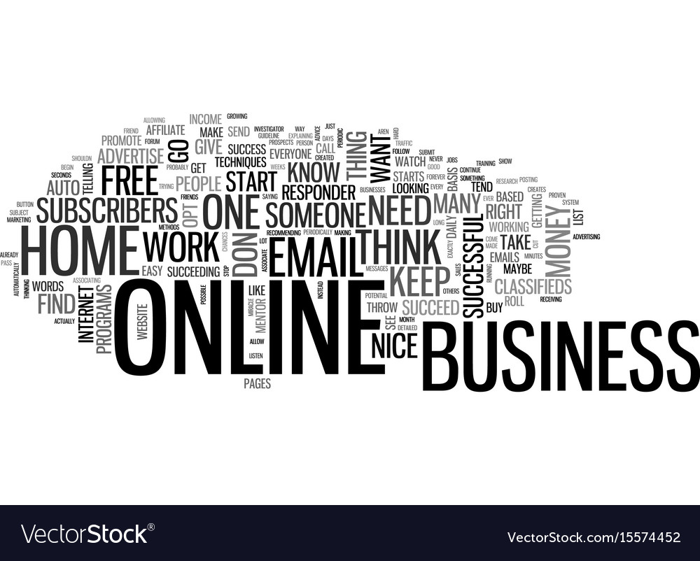 basic online business techniques text word cloud vector image on vectorstock online word style