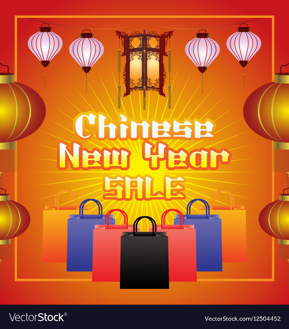 Chinese new year sale background