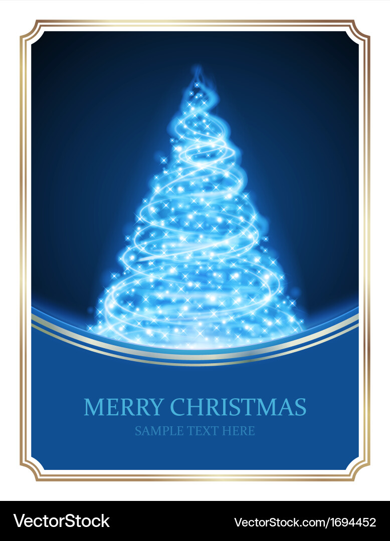 Christmas tree from light background Royalty Free Vector