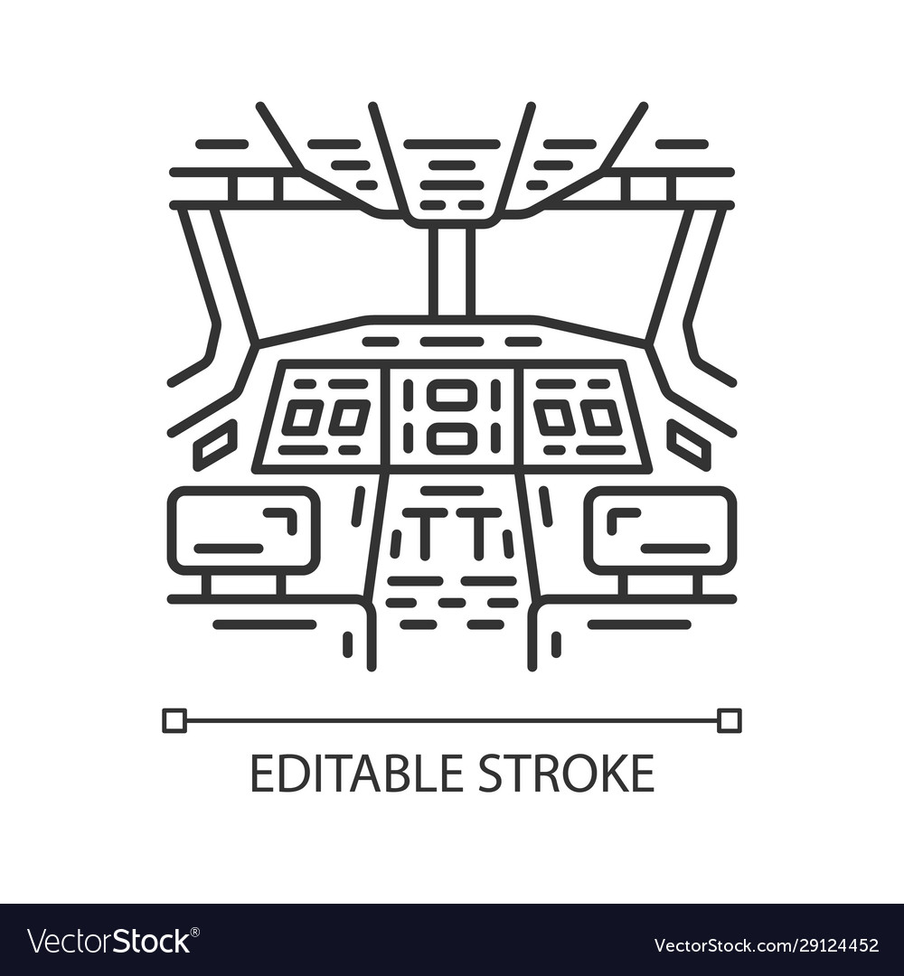 Cockpit linear icon Royalty Free Vector Image - VectorStock