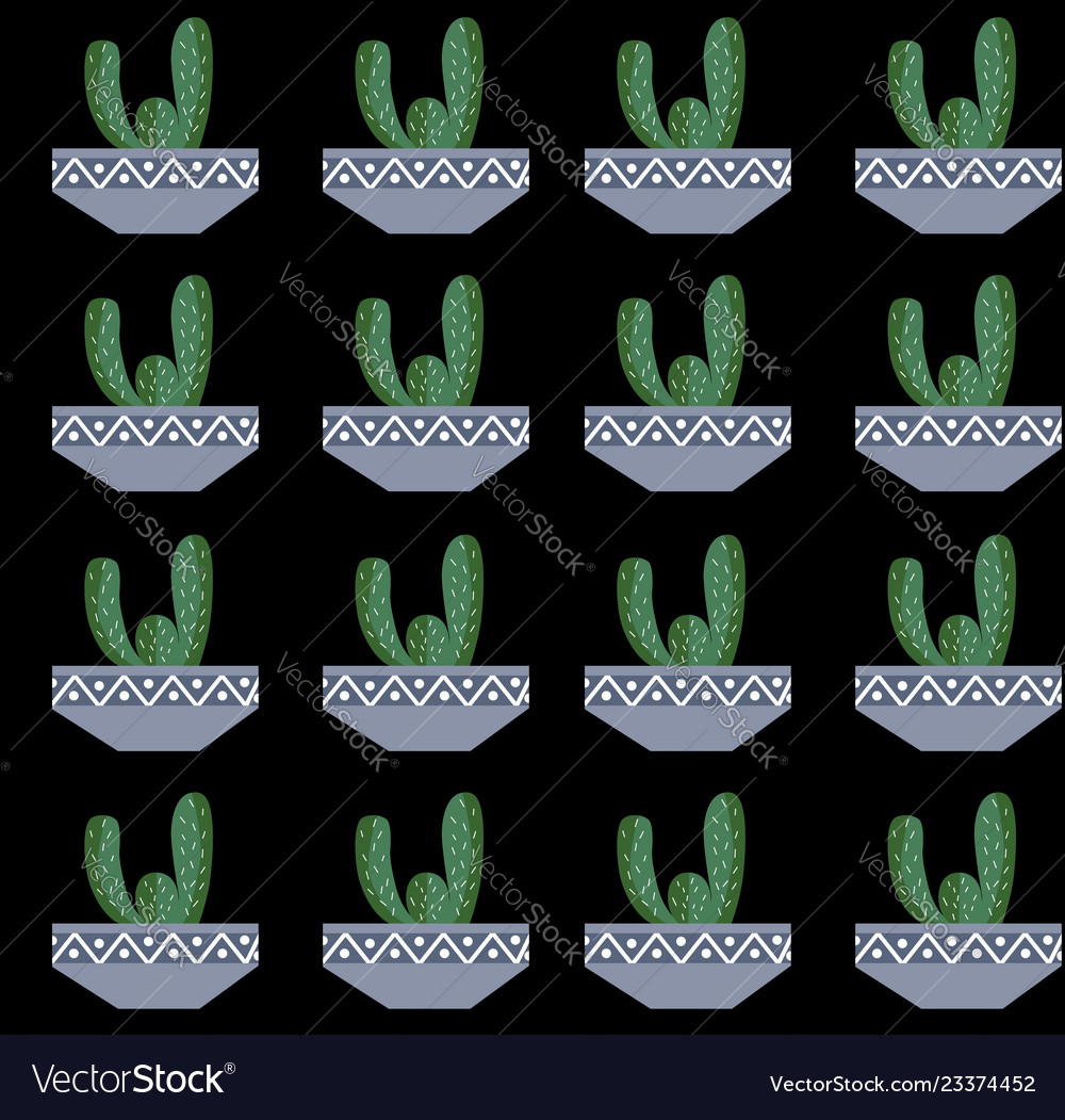 Exotic seamless pattern tropical houseplant