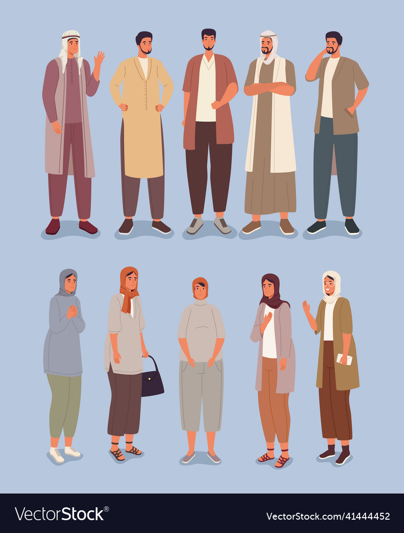 Group of muslim people