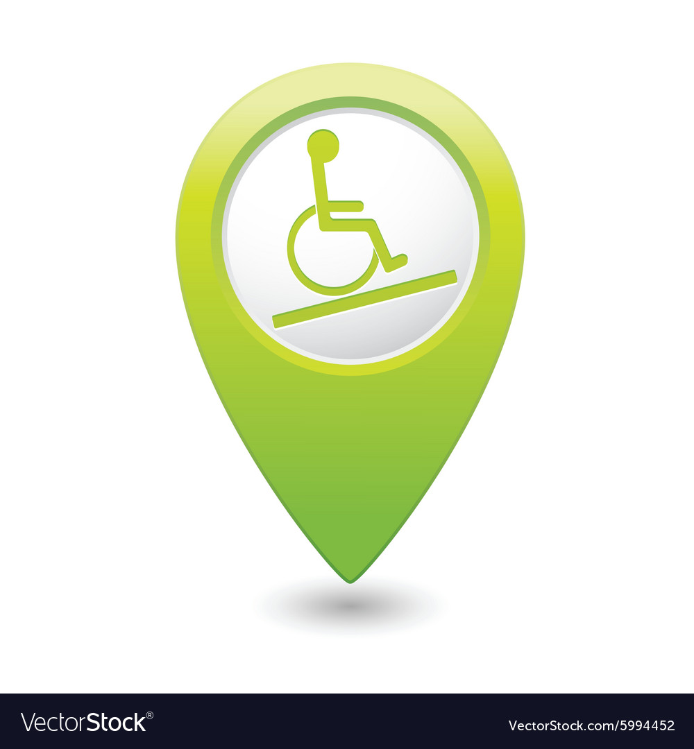 Map pointer with handicap icon
