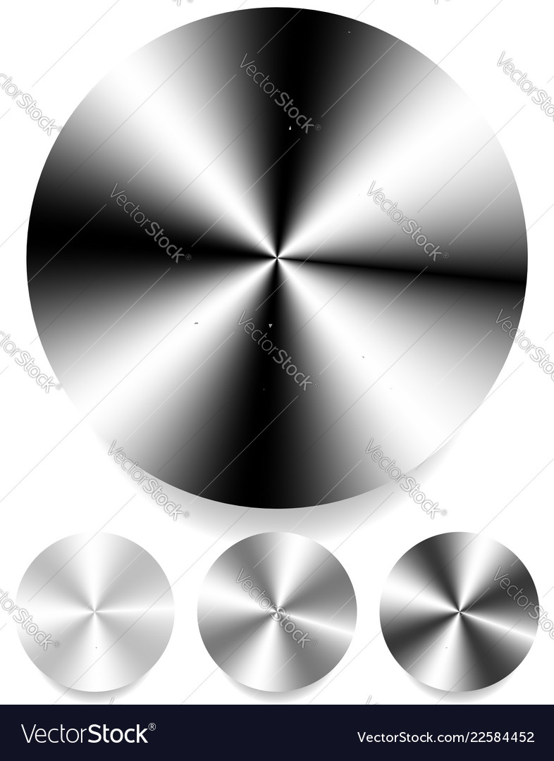 Metallic monochrome circle plates sheets 4 level