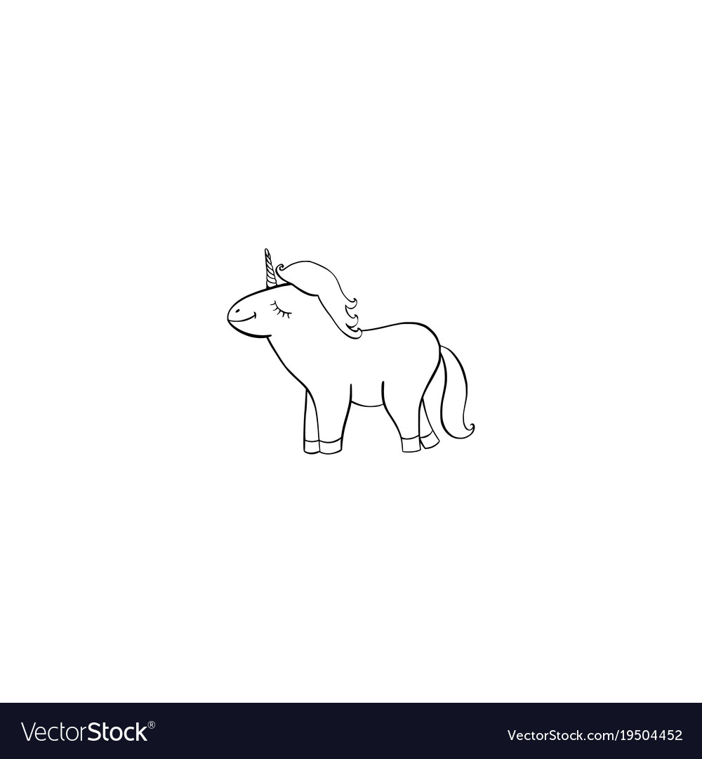 Unicorn cartoon icon