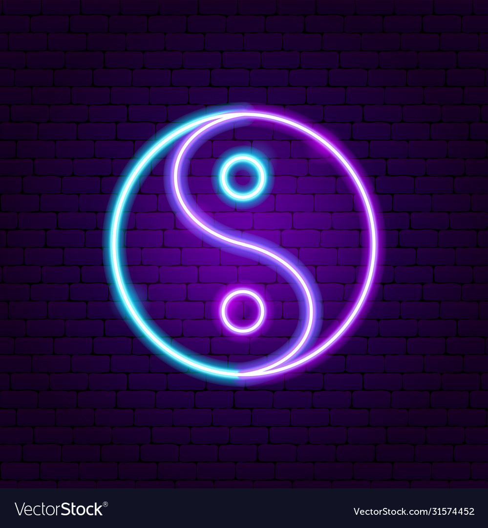 yin yang neon sign