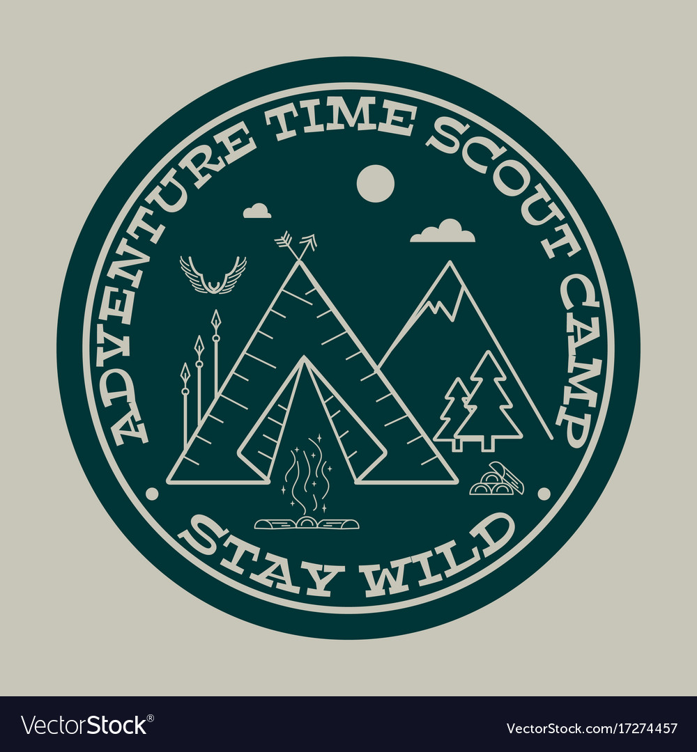 Adventure time stay wild Royalty Free Vector Image